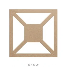 DS005 Geometrik Çerçeve Dekoratif Duvar Süsü Ham Ahşap Boyanabilir Obje